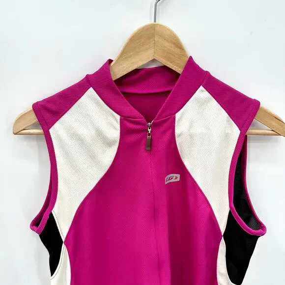 Louis Garneau Pink Bike Jersey // S - Picture 2 of 6